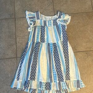 THML blue and cream dress